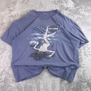 Vtg Y2K Harley Davidson XXL Mens Biker T Shirt House Of Thunder Morgan Hill CA